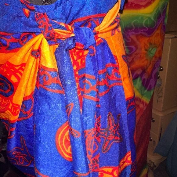 ☀️🐢⭐️ 2 piece beach wear wrap skirt/smock top osfm 🌺 - Picture 11 of 13